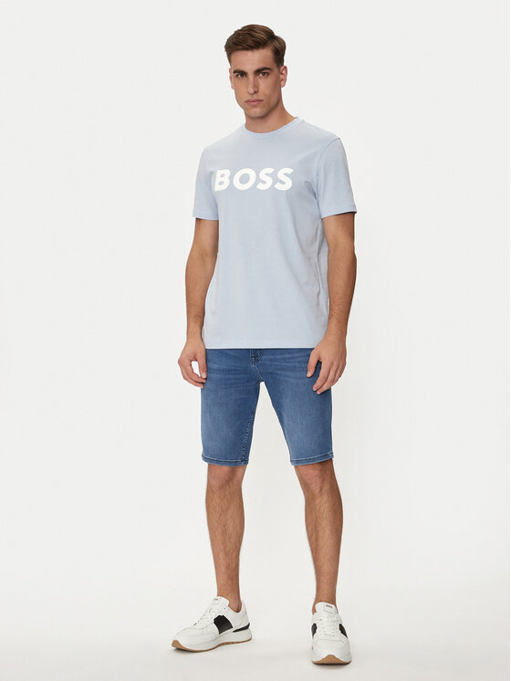 BOSS BOSS Szorty jeansowe 50513488 Niebieski Slim Fit