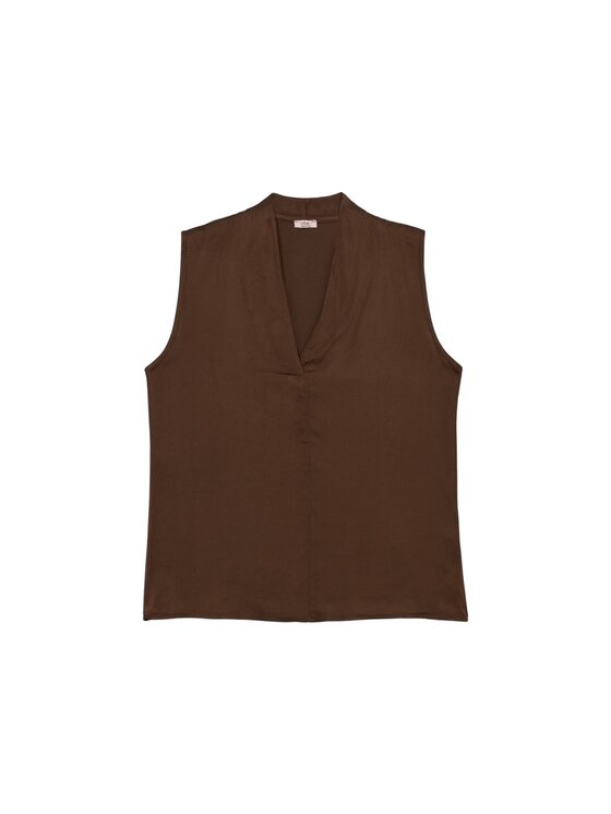 Oltre Oltre Blusa 2270R003024N022 Marrone Regular Fit