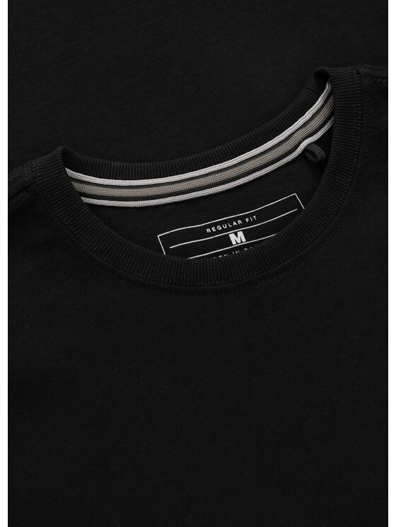 PITBULL PITBULL T-Shirt Koszulka męska Garment Washed SMALL LOGO XXL Czarny Regular Fit