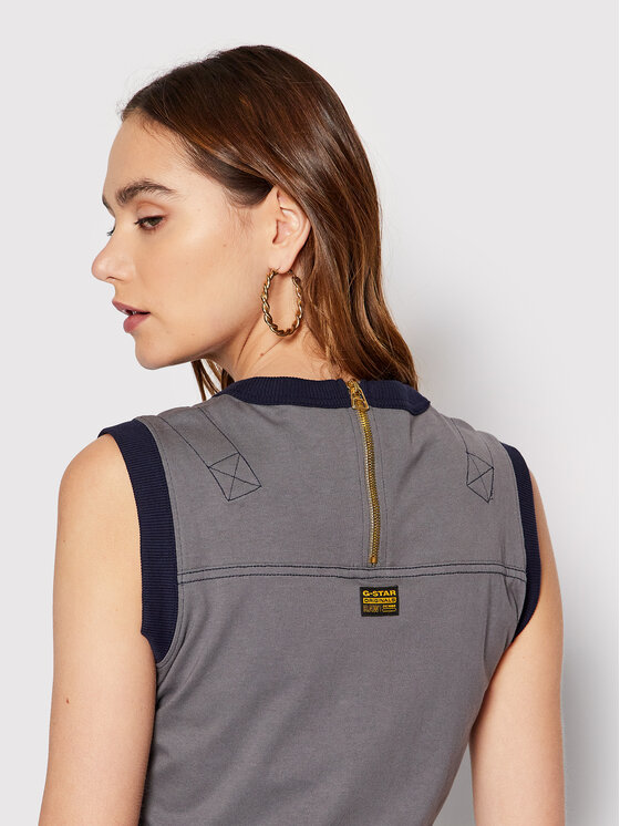 G-Star Raw G-Star Raw Pletena obleka Elasticated Waist D21292-B771-D071 Mornarsko modra Regular Fit