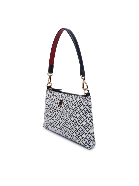 Tommy Hilfiger Tommy Hilfiger Geantă Th Jacquard Mini Shoulder Bag AW0AW19006 Albastru