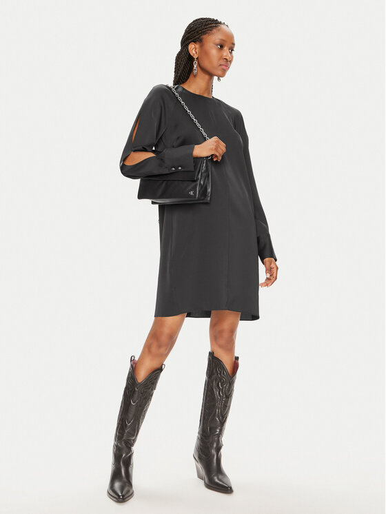 Calvin Klein Calvin Klein Igapäevane kleit K20K207160 Must Regular Fit