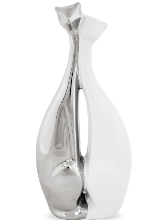 MIAhome MIAhome Figurka para kotów 20x9x5 cm KISSAT Srebrny