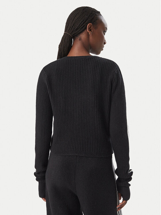 adidas adidas Džemper Adidas x Jennie Knitted Wrap LD8933 Crna Slim Fit