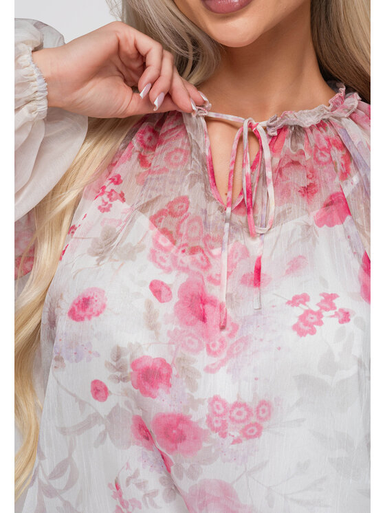Ombre Ombre Bluzka OW-SH-E0063 Różowy Loose Fit