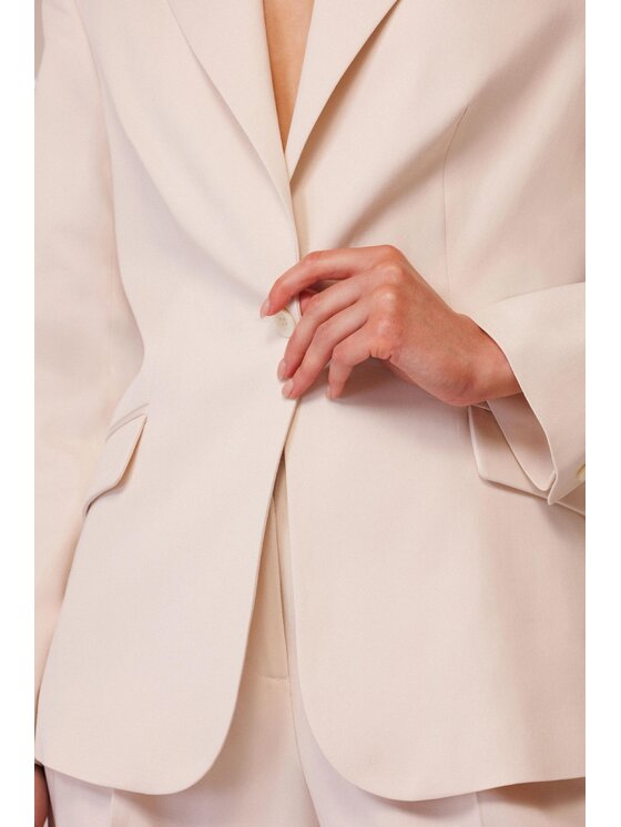 LE POSSÉ LE POSSÉ Giacca da abito MZMT Beige chiaro Tailored Fit