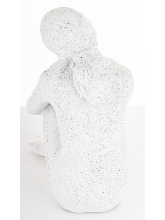 MIAhome MIAhome Figurka siedzącej kobiety 21x11x17 cm DONNA-2 Biały