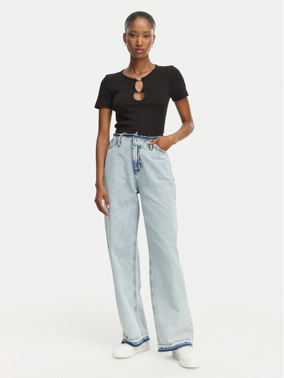HUGO HUGO Jeansy Leni 50557022 Niebieski jasny Loose Fit
