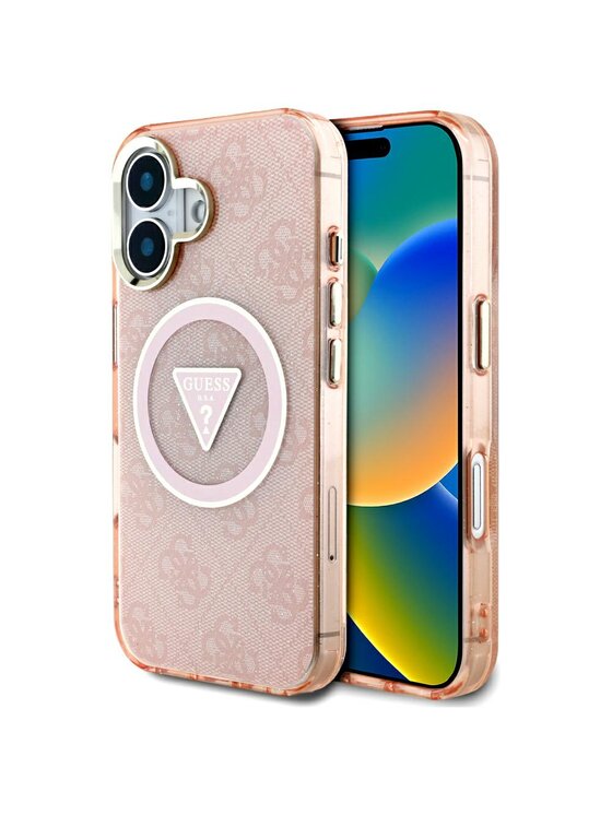 Guess Guess Etui na telefon iPhone 16 Różowy