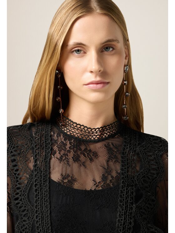 Oltre Oltre Blusa 2048R003141N033 Nero Regular Fit