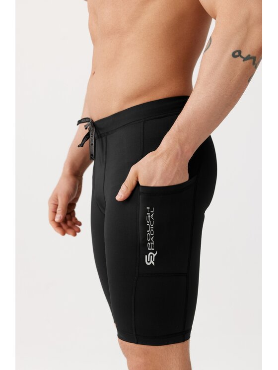 ROUGH RADICAL ROUGH RADICAL Szorty sportowe FLY TECH SHORTS Czarny Slim Fit