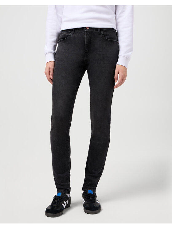 Wrangler Wrangler Spodnie materiałowe SKINNY Czarny Skinny Fit
