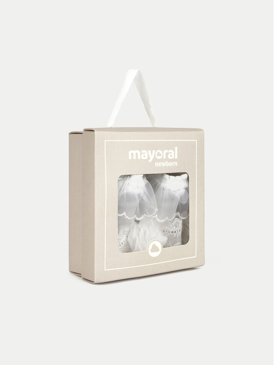Mayoral Mayoral Set fascia per capelli e calzini 9869 Bianco