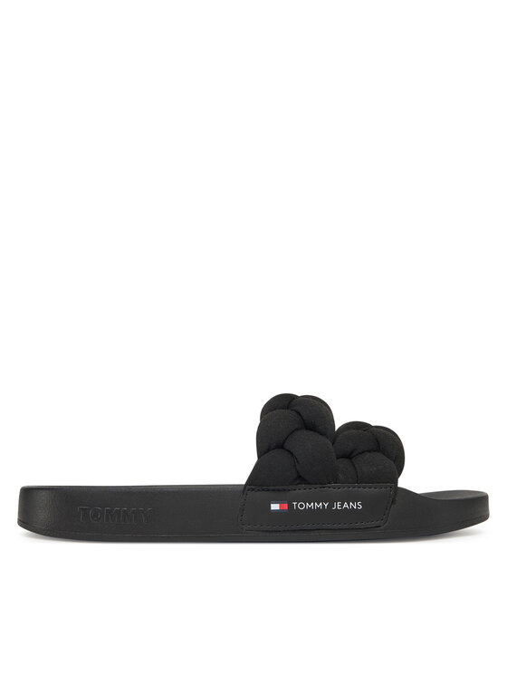 Tommy Jeans Tommy Jeans Şlapi Tjw Braided Slide EN0EN02764 Negru