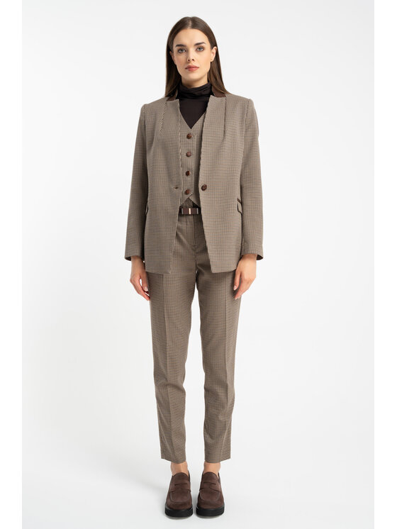 CLICK CLICK Σακάκι 71-040 Καφέ Regular Fit