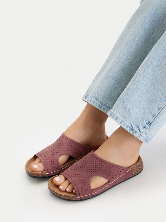 Go Soft Go Soft Pantoletten CEO-W25701 Dunkelrot