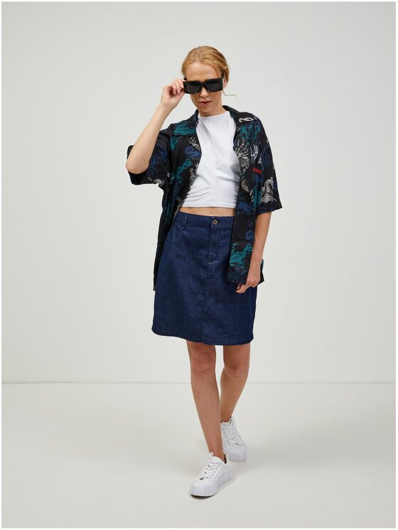 Orsay Orsay Spódnica jeansowa 726339-98__32 Granatowy Regular Fit