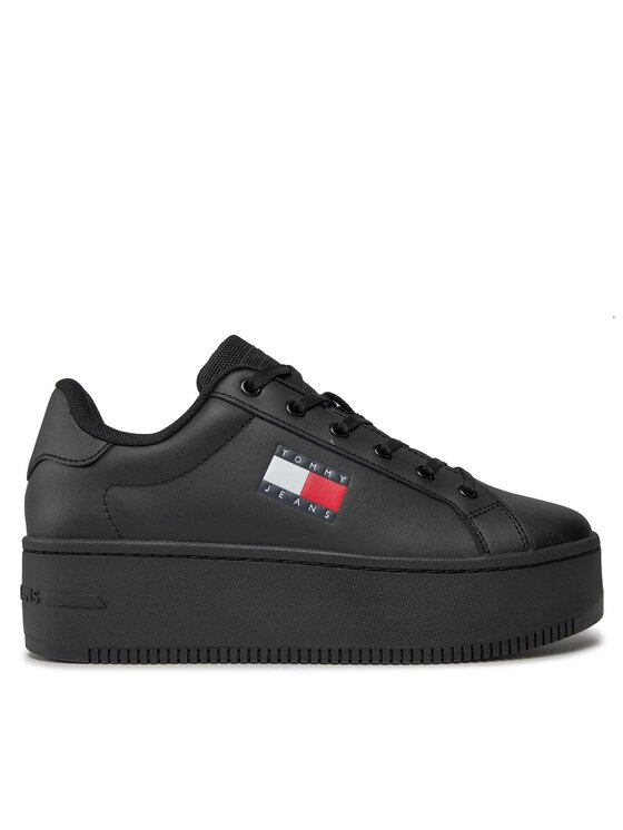 Sneakers Tommy Jeans Femei, Mărimea: 39, Negru, Tjw Flatform Ess EN0EN02518