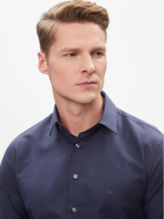Calvin Klein Calvin Klein Cămașă K10K112305 Bleumarin Slim Fit