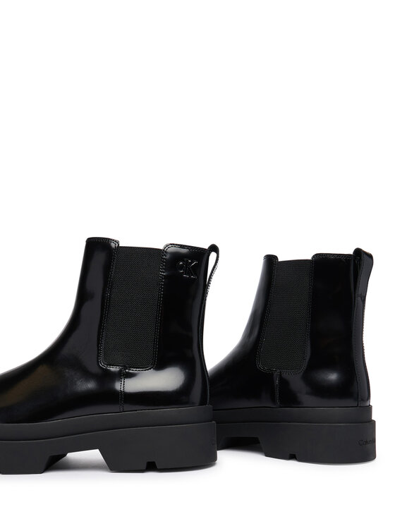 Calvin Klein Calvin Klein Sztyblety Lugged Chelsea Boot Matt Lth HM0HM02445 Czarny