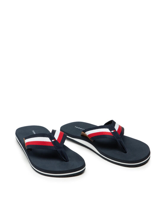 Tommy Hilfiger Tommy Hilfiger Japanke Corporate Hilfiger Beach Sandal FM0FM03380 Tamnoplava