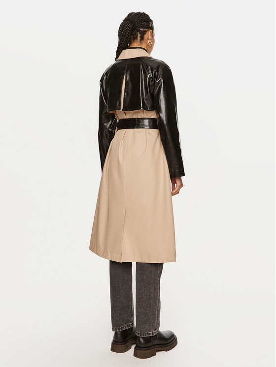 Sisley Sisley Καπαρτίνα 2XDXLN04K Μπεζ Oversize