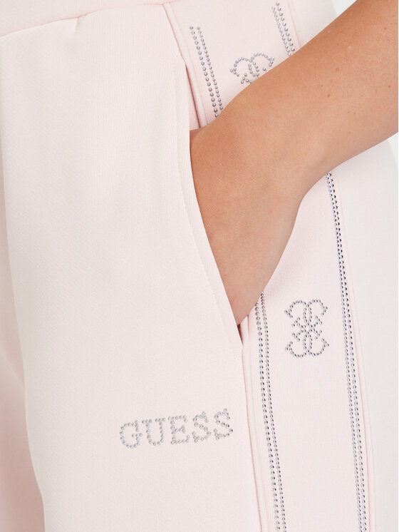 Guess Guess Teplákové nohavice V5BB12 KCX22 Ružová Wide Leg