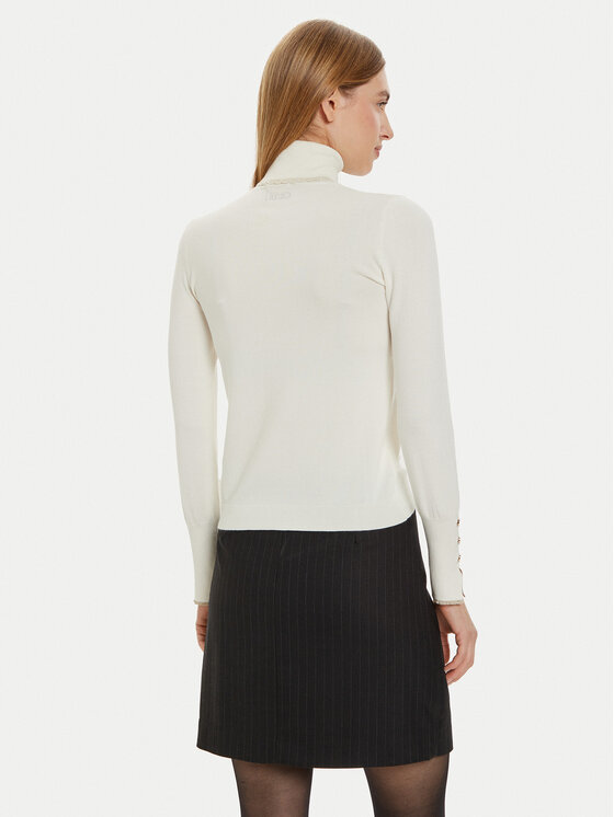 Liu Jo Liu Jo Rollkragenpullover WF4008 MS49I Écru Regular Fit