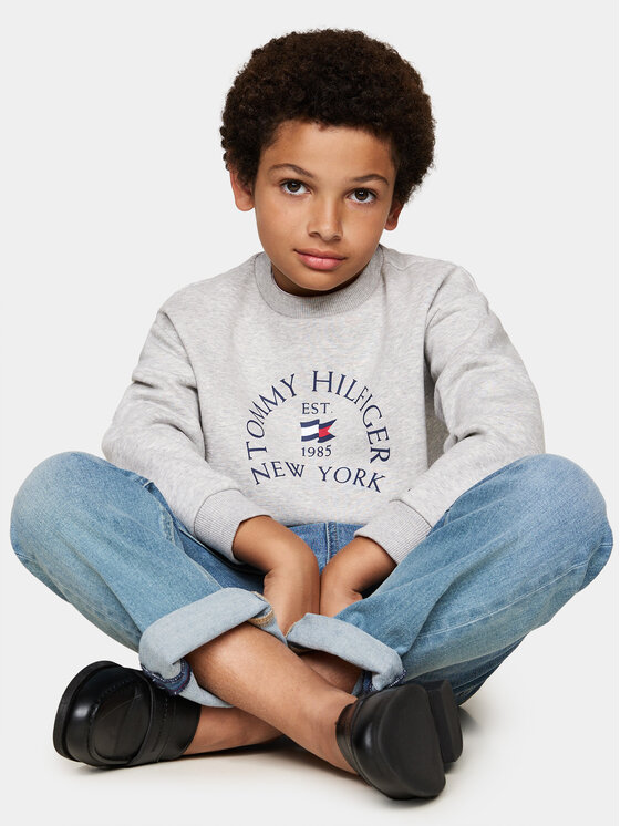 Tommy Hilfiger Tommy Hilfiger Суитшърт Nautical KB0KB09192 Сив Regular Fit