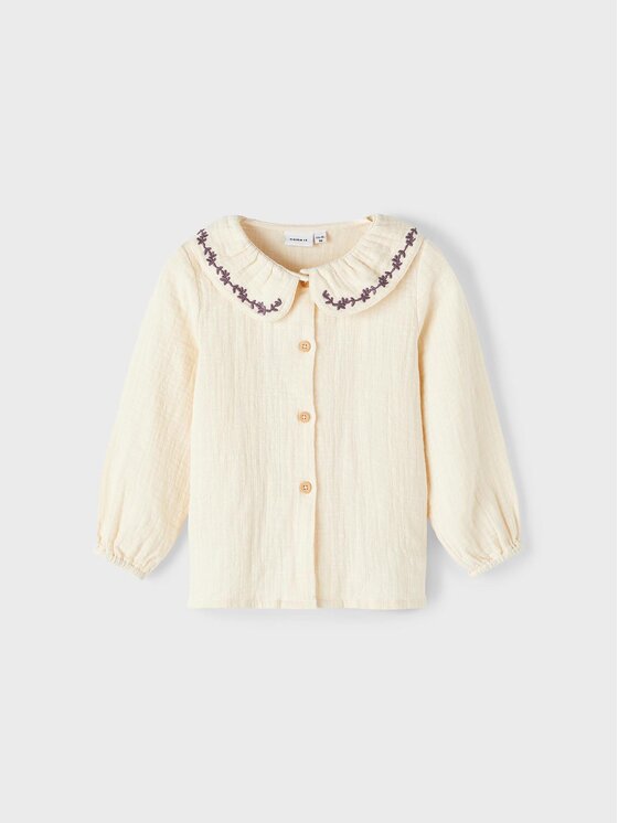 NAME IT NAME IT Camicia 13218782 Écru Regular Fit