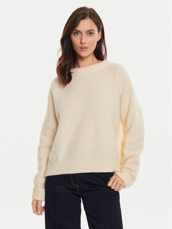 American Vintage Pullover VITO18EH24 Beige Loose Fit Modivo