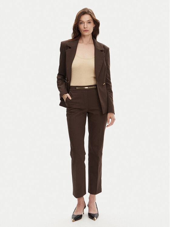 Marciano Guess Marciano Guess Kalhoty z materiálu 5GGB17 7311A Hnědá Regular Fit