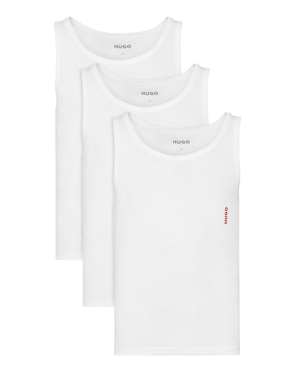 HUGO Komplet 3 tank topów 50545681 Biały Slim Fit