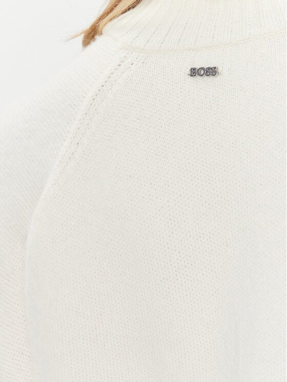 BOSS Boss Megztinis Foltin 50501575 Écru Relaxed Fit