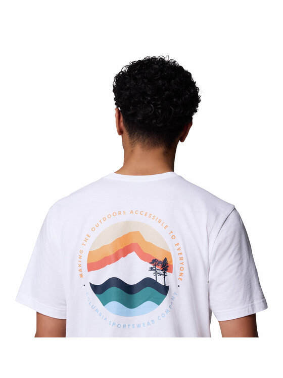 Columbia Columbia T-shirt Columbia Kettle River Outdoor Tee Bianco Regular Fit