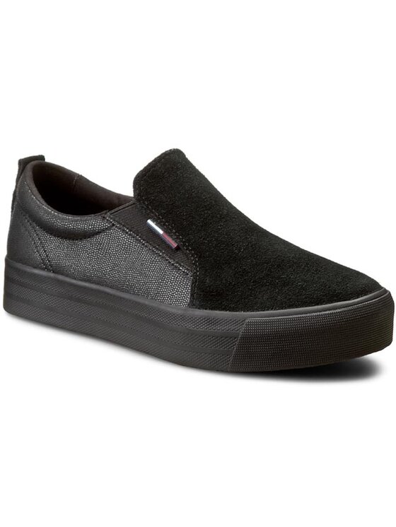 Tommy Hilfiger Tommy Hilfiger Tenisówki DENIM Nylon 9C1 EN56821880 Czarny