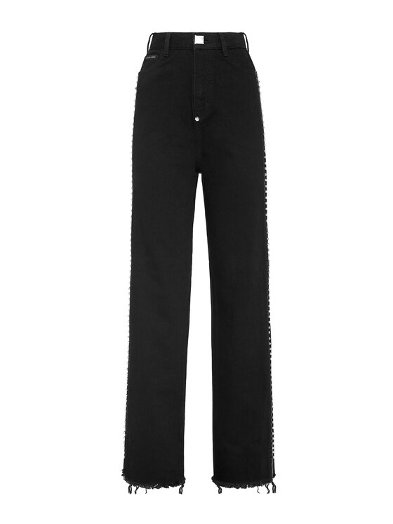 PHILIPP PLEIN PHILIPP PLEIN Jeansy 2281 Czarny Palazzo Fit