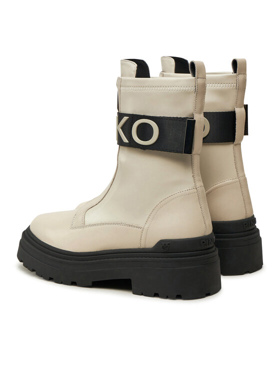 PINKO PINKO Polokozačky Mia 13 SD0219 P061 Écru