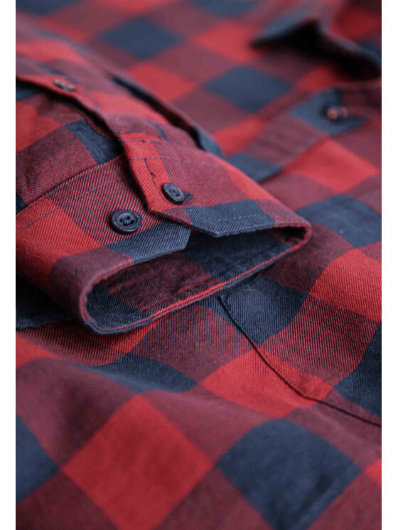 Volcano Volcano Koszula M09021-W24 Czerwony Slim Fit