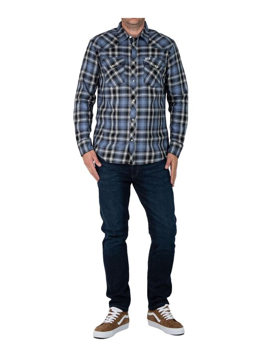 Wrangler Wrangler Koszula W5561JX4Q Niebieski Regular Fit