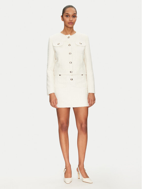 Morgan Morgan Fustă mini 251-JABI Écru Slim Fit