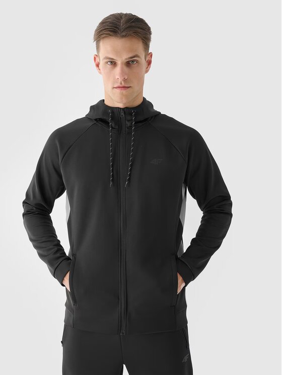 4F 4F Felpa tecnica 4FWAW24TFSWM405-20S Nero Regular Fit