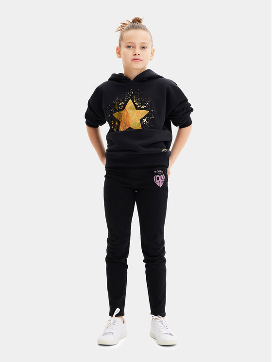 Desigual Desigual Majica dugih rukava 23WGSK02 Crna Regular Fit