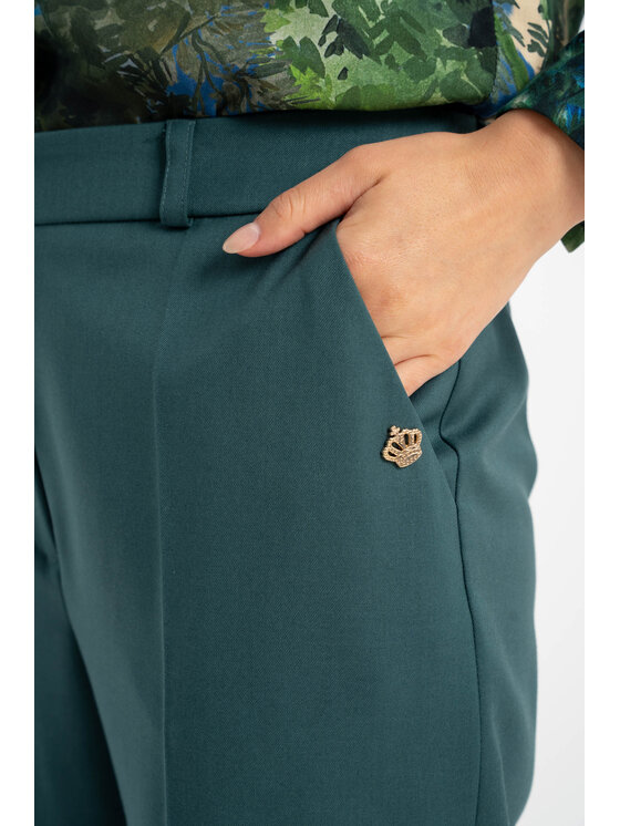 CLICK CLICK Παντελόνι υφασμάτινο 30-448 Πράσινο Fitted Fit