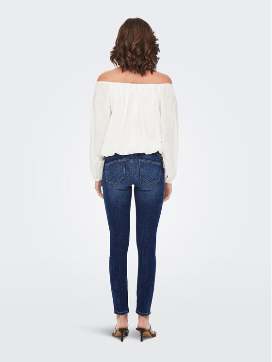 ONLY ONLY Jeansy 15259128 Granatowy Skinny Fit