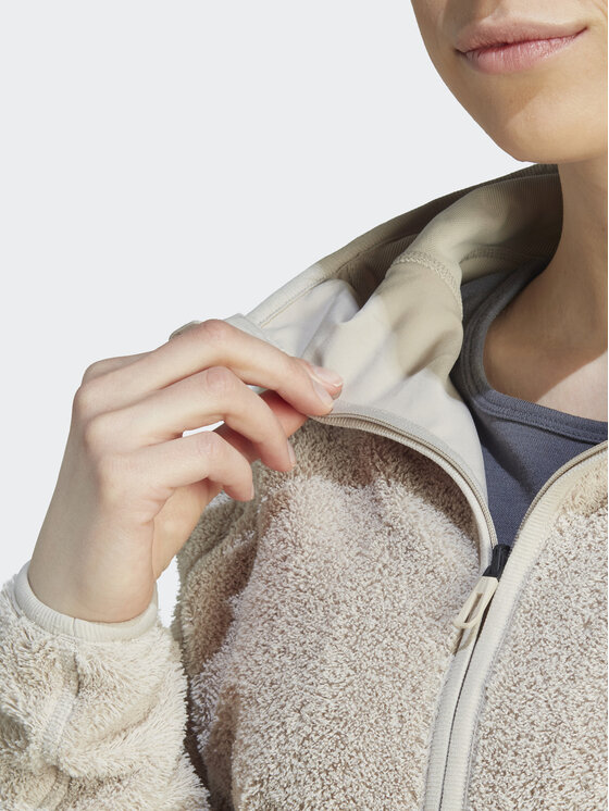 adidas adidas Felpa di pile Terrex Techrock Reversible High-Pile-Fleece IB1862 Beige Slim Fit