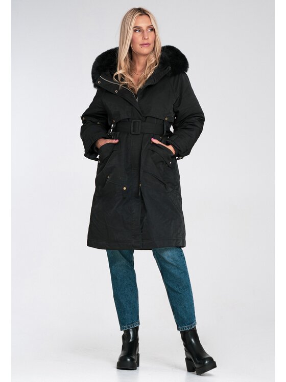 FIGL FIGL Vatovaná bunda M1228 Černá Regular Fit