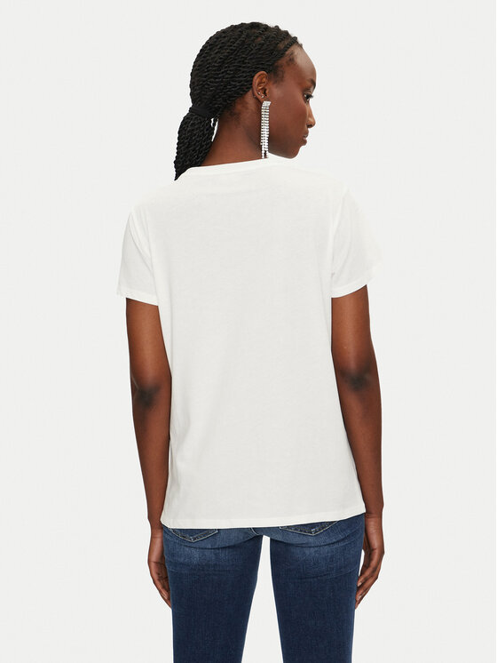 Liu Jo Liu Jo Tricou TF4205 JS923 Alb Regular Fit