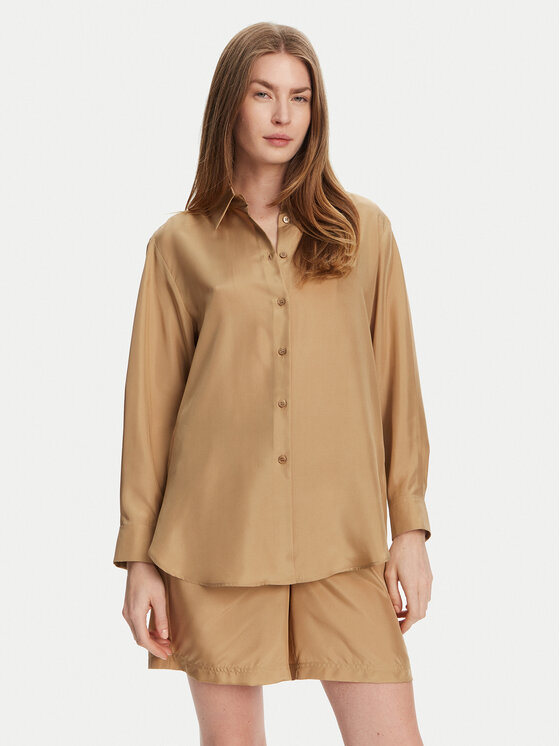 Marella Marella Camicia Alec 2513111015 Beige Regular Fit