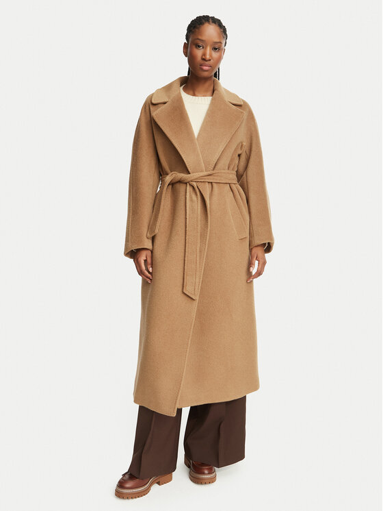 Weekend Max Mara Wollmantel Tempera 2625016072 Hellbraun Regular Fit
